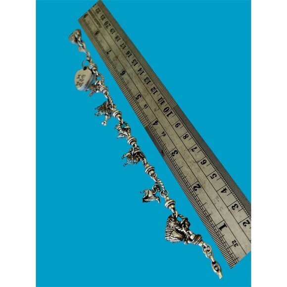 Brighton Pedigree I Love My Dog Charm Bracelet and 7 Dog Charms, Size 8 - Picture 4 of 5